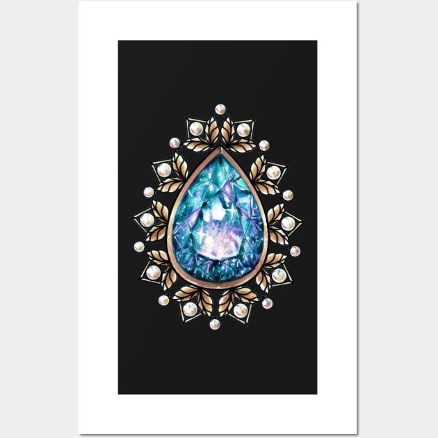 Vintage crystal pendant Wall Art by Verre